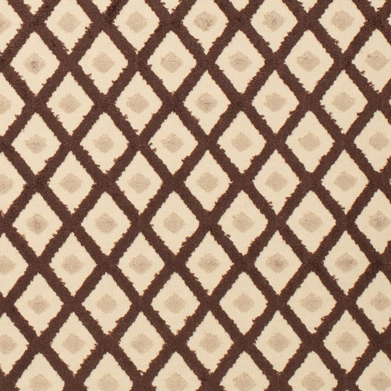 Espresso - Brown Abstract Geometric,diamonds Upholstery Fabric 54 Inches"